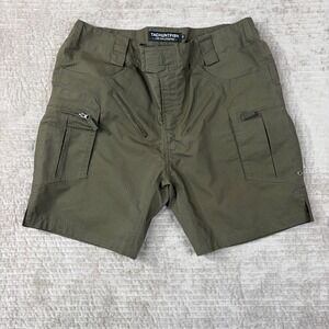 Tachuntfish Mens Tactical Cargo Shorts Olive Green Ripstop Size 36 Utility